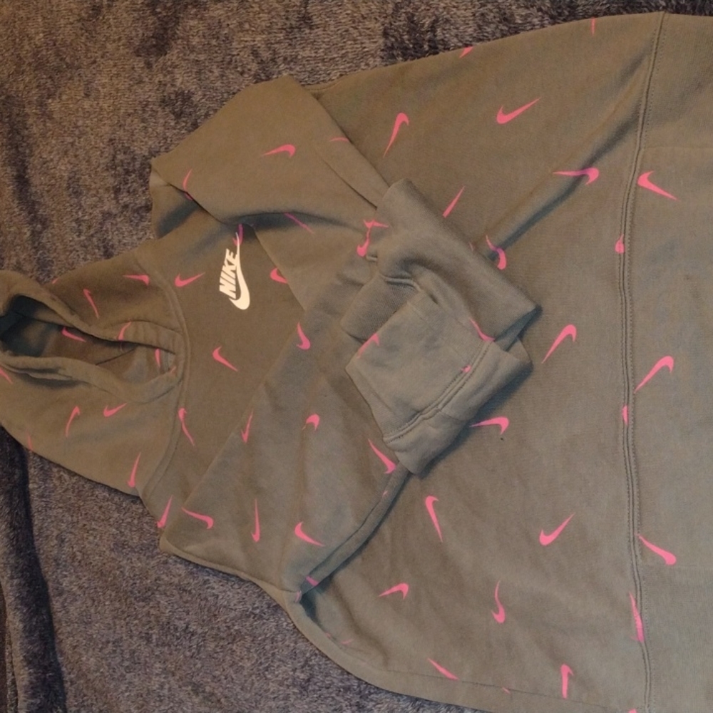 Nike pink and gray sweater